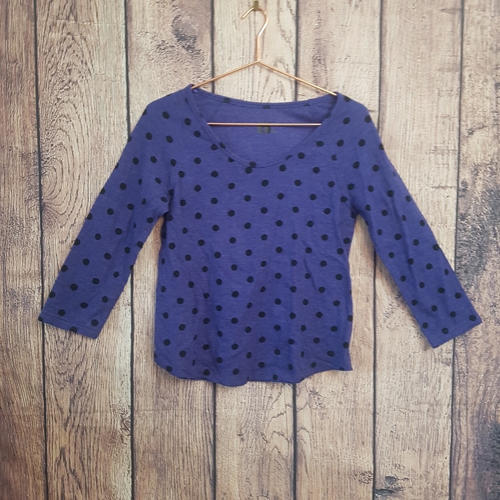BDG womens light sweater size L purple polka dot